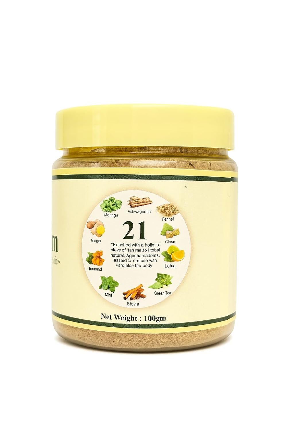 Okyou Get Slim | 100% Natural Organic Weight Management Powder | 1 Week Course |Herbal Blend with 21 Ingredients | Supports Healthy Metabolism & Energy Boost | Home Made | 100g (Pack of 1)