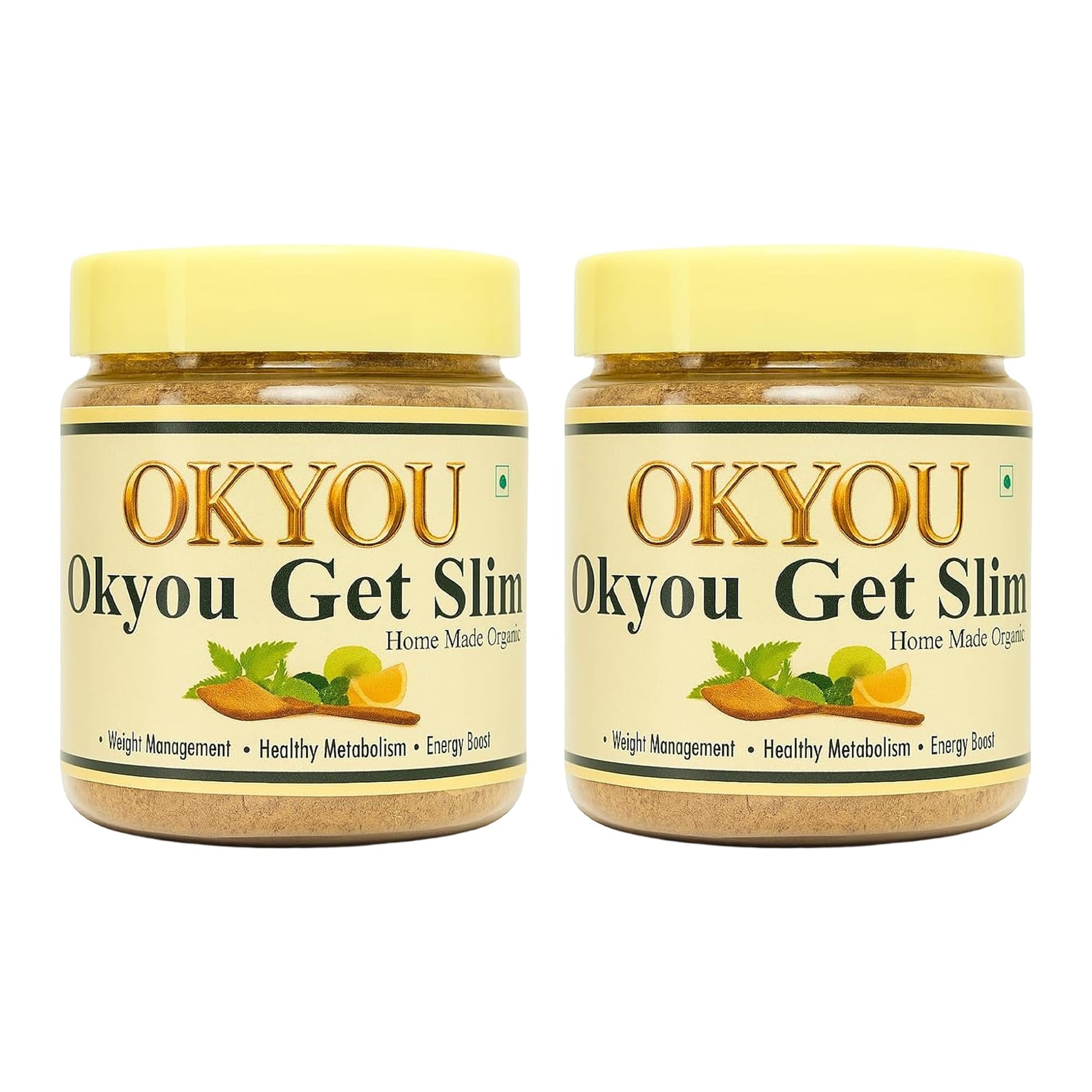 Okyou Get Slim | 100% Natural Organic Weight Management Powder | 1 Week Course |Herbal Blend with 21 Ingredients | Supports Healthy Metabolism & Energy Boost | Home Made | 100g (Pack of 1)