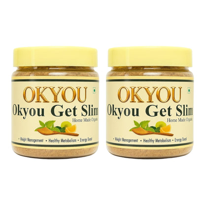 Okyou Get Slim | 100% Natural Organic Weight Management Powder | 1 Week Course |Herbal Blend with 21 Ingredients | Supports Healthy Metabolism & Energy Boost | Home Made | 100g (Pack of 1)