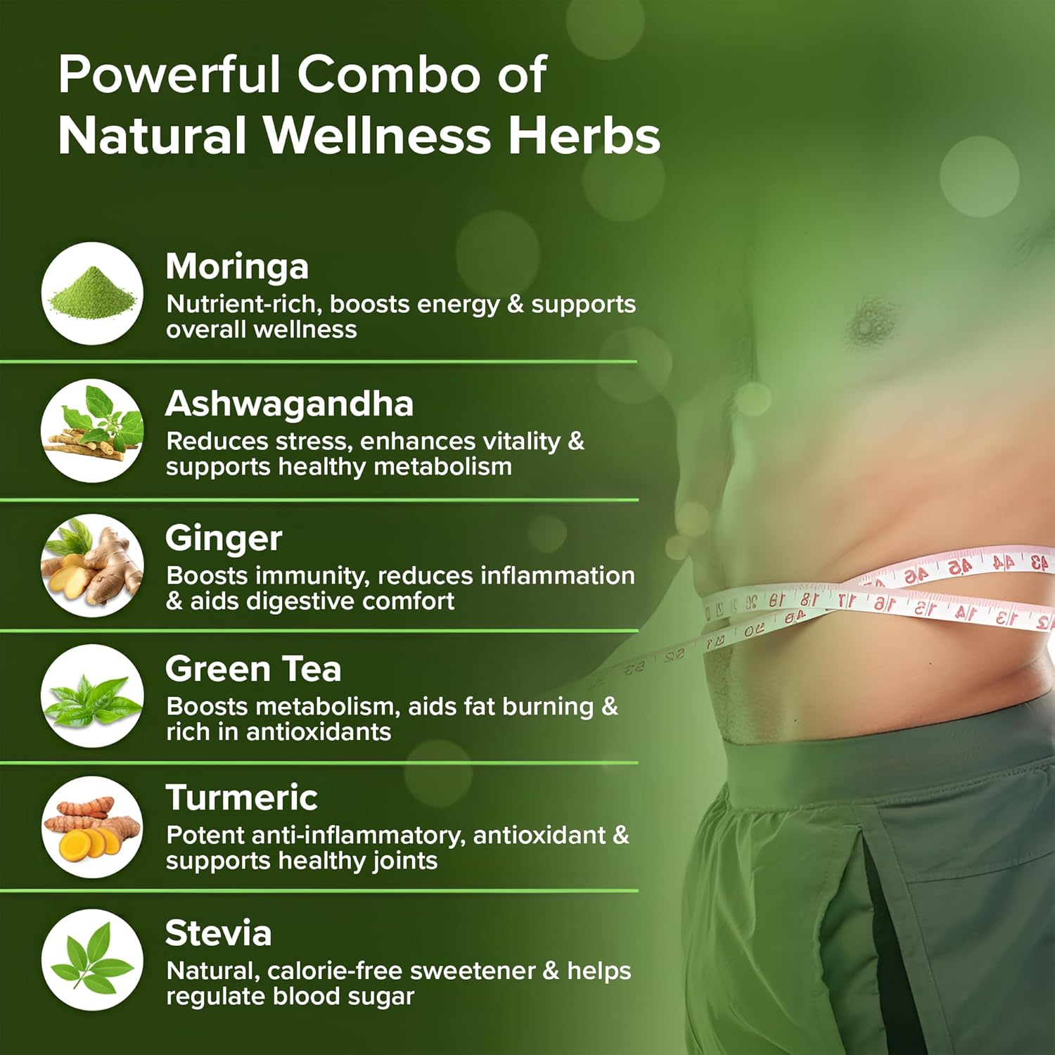 Okyou Get Slim | 100% Natural Organic Weight Management Powder | 1 Week Course |Herbal Blend with 21 Ingredients | Supports Healthy Metabolism & Energy Boost | Home Made | 100g (Pack of 1)